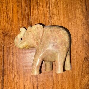 Hand carved soap stone elephant carving figure